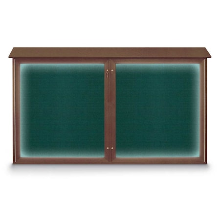 United Visual Products Sliding Door Wood Corkboard, 60"x36", Ligh, UV9004OCS-LTOAK-BUFF UV9004OCS-LTOAK-BUFF
